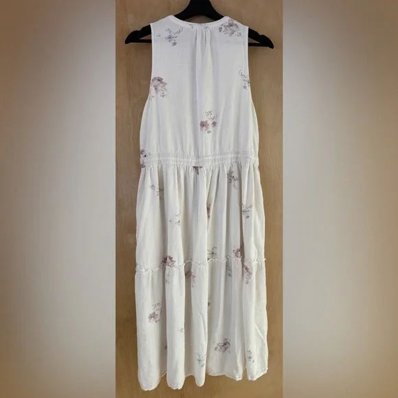 Splendid Livia Floral Split Neck Midi Dress - Picture 9 of 14